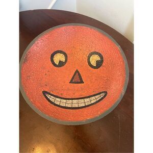 Vintage Kindred Spirits DOUGH BOWL Primitive Jack-O-Lantern Barn Star RARE 10”